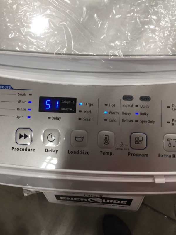 Photo 3 of 20 in 30 cu ft Portable Top Load Washing Machine in White