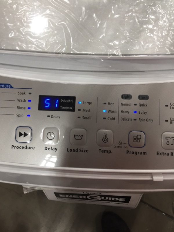 Photo 1 of 20 in 30 cu ft Portable Top Load Washing Machine in White