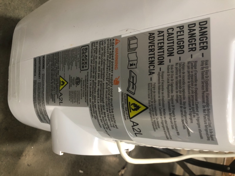Photo 1 of BLACKDECKER BPP05WTB Portable Air Conditioner with Remote Control 5000 BTU SACCCEC 8000 BTU ASHRAE White