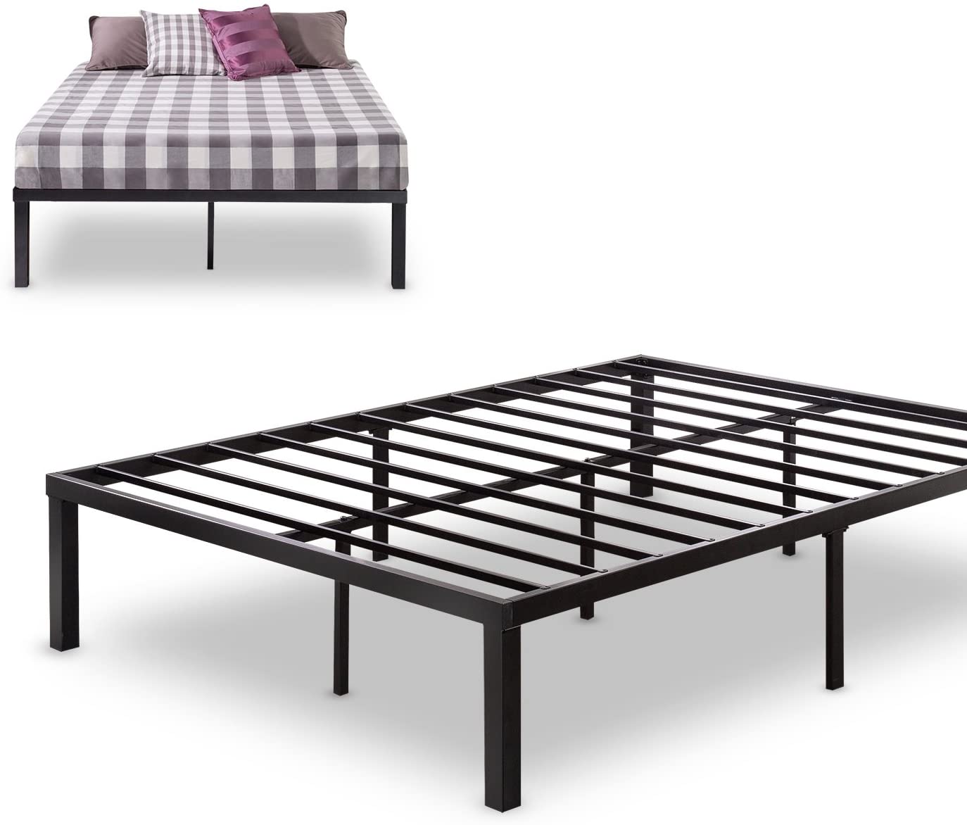 Photo 1 of Zinus Luis Quick Lock 16 Inch Metal Platform Bed Frame  Mattress Foundation  No Box Spring Needed Queen