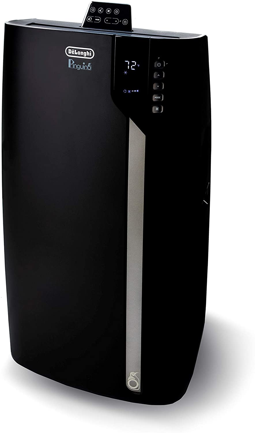 Photo 1 of SEE notes DOESNT GET COLD 
DeLonghi 14000 BTU Portable Air Conditioner Dehumidifier  Fan  Cool Surround Remote wBuiltin Temperature Control Sensor  Quiet Mode 700 sq ft XLarge Room Pinguino 8600 BTU DOE Black (PARTS ONLY)