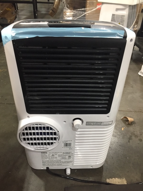 Photo 4 of DeLonghi 11500 BTU Portable Air Conditioner Dehumidifier  Fan  Quiet Mode  Includes Window Kit  Remote Control 500 sq ft Large Room Pinguino 6700 DOE White