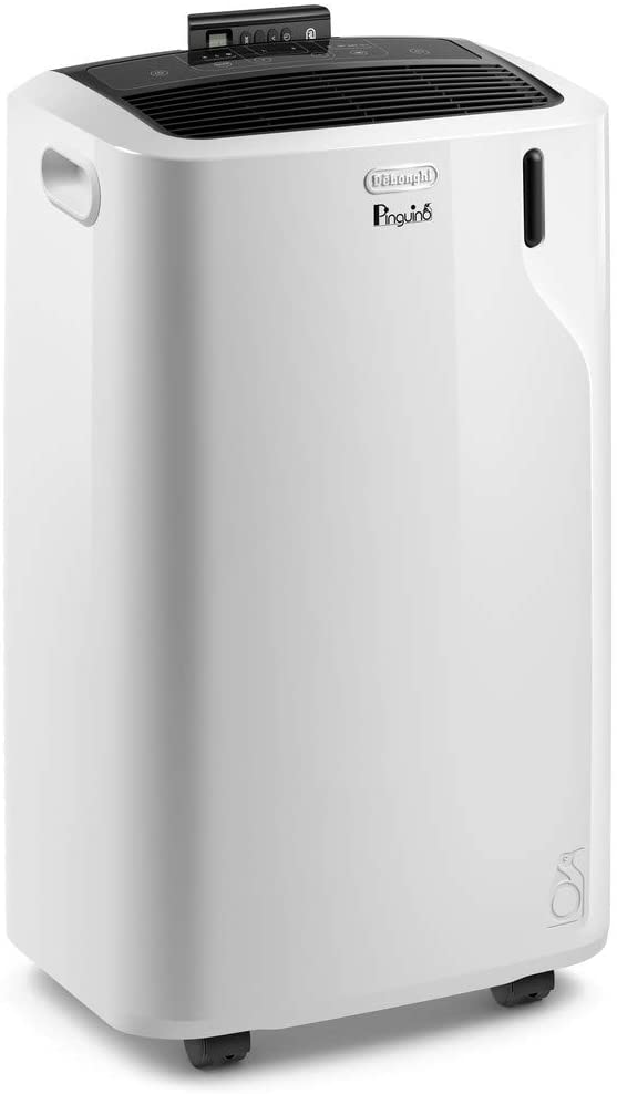 Photo 1 of DeLonghi 11500 BTU Portable Air Conditioner Dehumidifier  Fan  Quiet Mode  Includes Window Kit  Remote Control 500 sq ft Large Room Pinguino 6700 DOE White