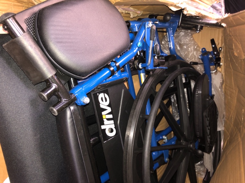 Photo 3 of 18 in Blue Streak Wheelchair with Flip Back Desk Arms and Elevating Leg Rests