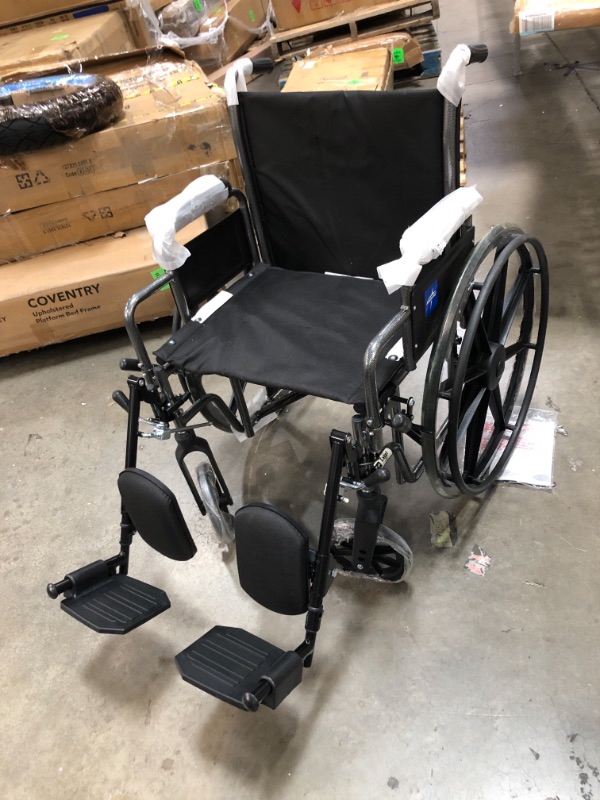 Photo 2 of Medline K1 Basic ExtraWide Wheelchairs with Elevating Legrests