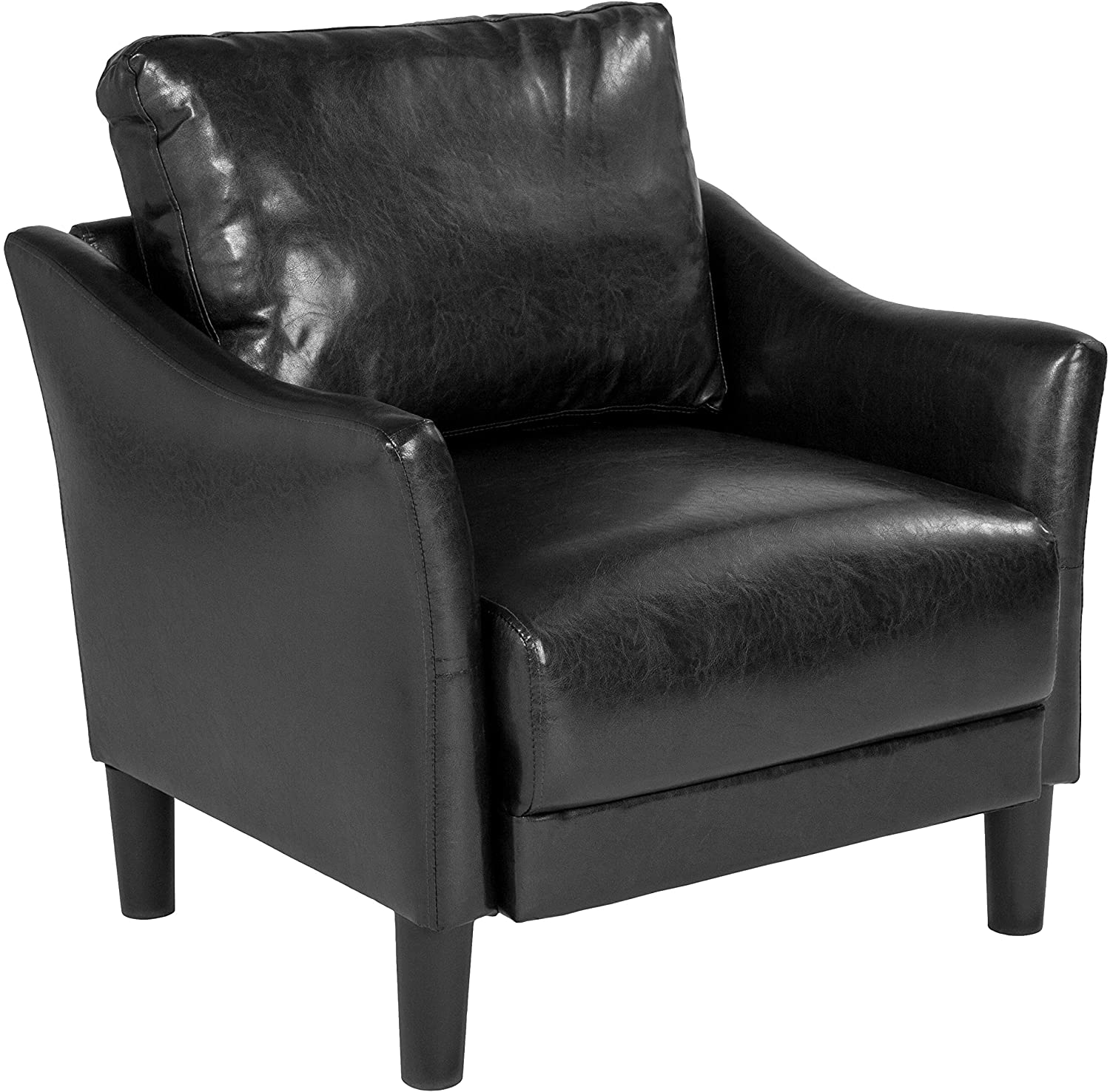 Photo 1 of Flash Furniture Asti Upholstered Chair in Black LeatherSoft
damaged on corner