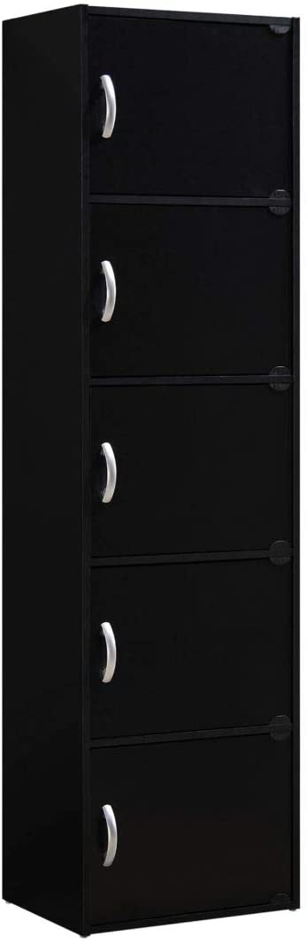 Photo 1 of HODEDAH IMPORT 5Shelf Bookcase Cabinet Black