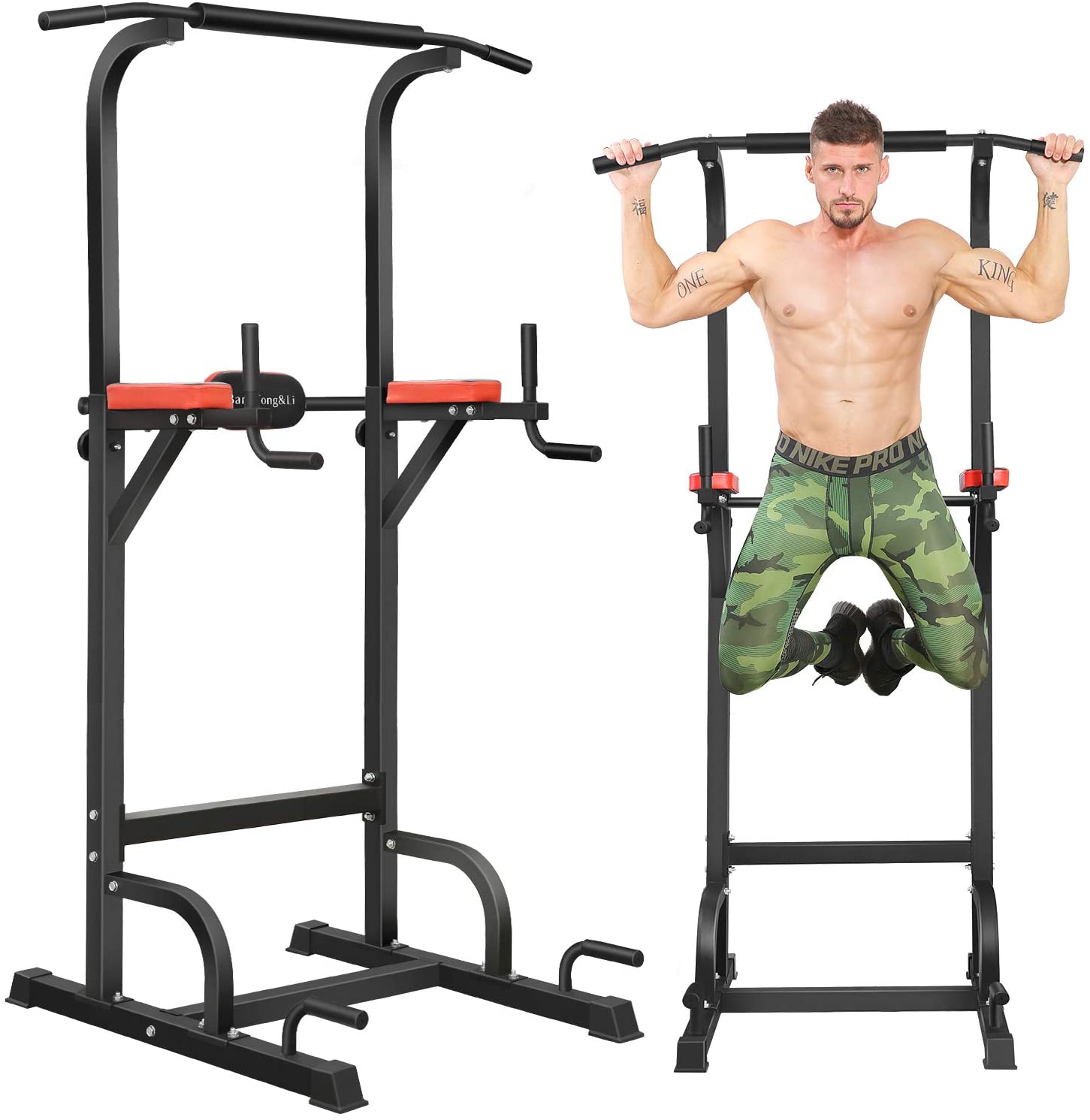 Photo 1 of BangTongLi Power Tower Workout Pull Up  Dip Station Adjustable MultiFunction Home Gym Fitness Equipment
