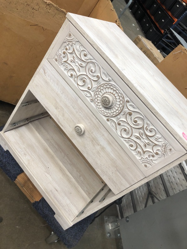 Photo 2 of Signature Design by Ashley Paxberry Boho Four Drawer Chest Whitewash