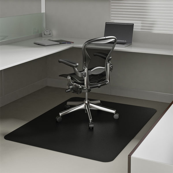 Photo 1 of Hard Floor Chair Mat 46 x 50 Rectangle Black