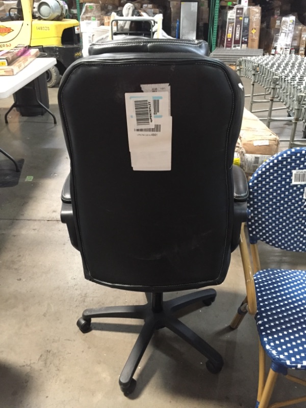 Photo 4 of OFM ESS Collection Racing Style SofThread Leather High Back Office Chair in Black ESS6060
USED DIRTY