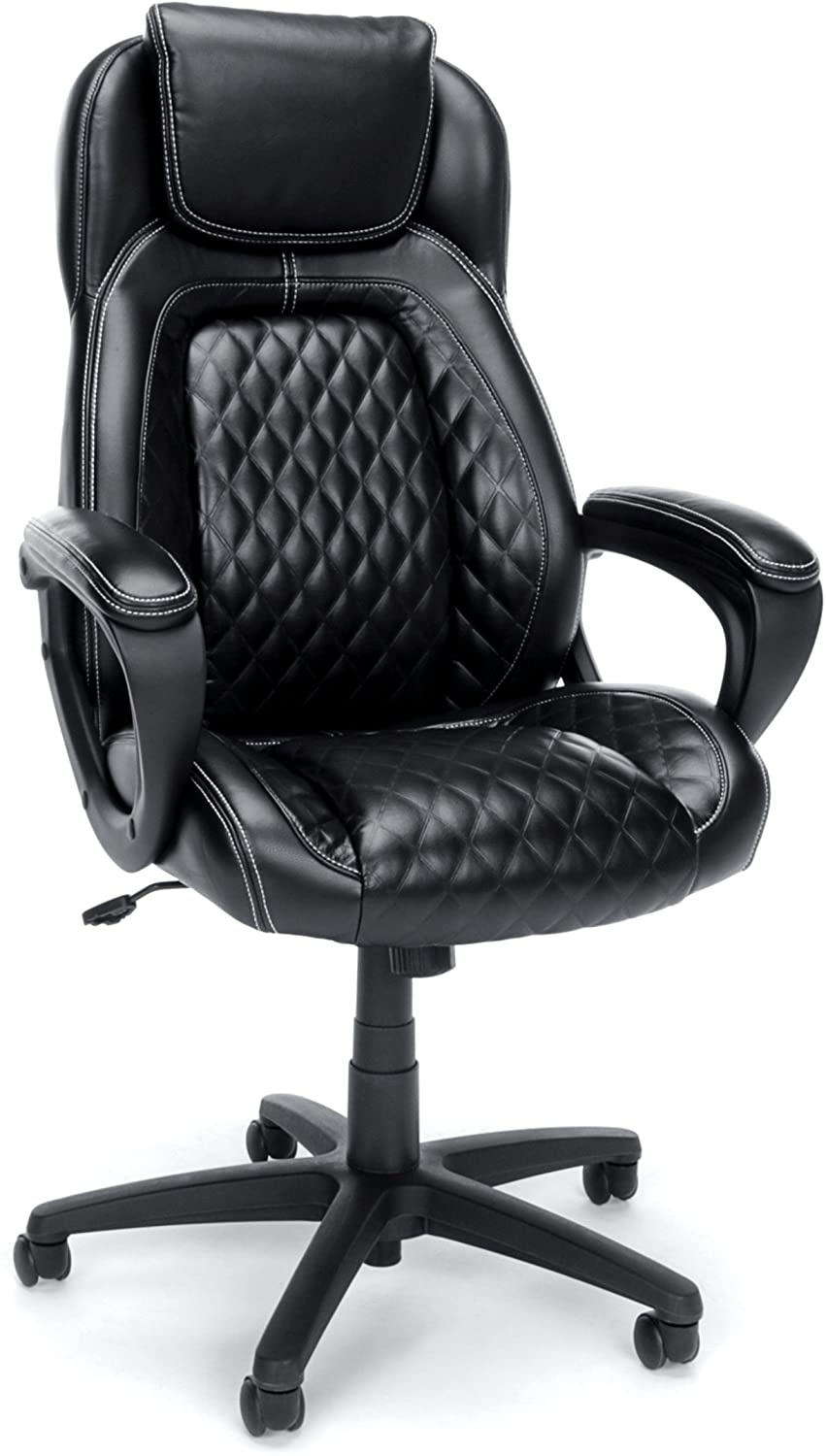 Photo 1 of OFM ESS Collection Racing Style SofThread Leather High Back Office Chair in Black ESS6060
USED DIRTY