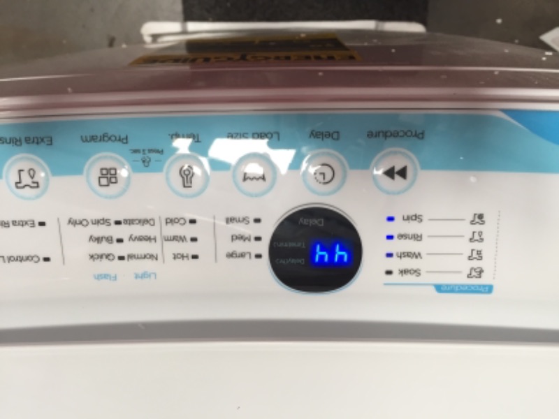 Photo 8 of COMFEE 16 Cuft Portable Washing Machine 11lbs Capacity Fully Automatic Compact Washer with Wheels 6 Wash Programs Laundry Washer with Drain Pump Ideal for Apartments RV Camping Ivory White
DAMAGED PLEASE SEE PHOTOS