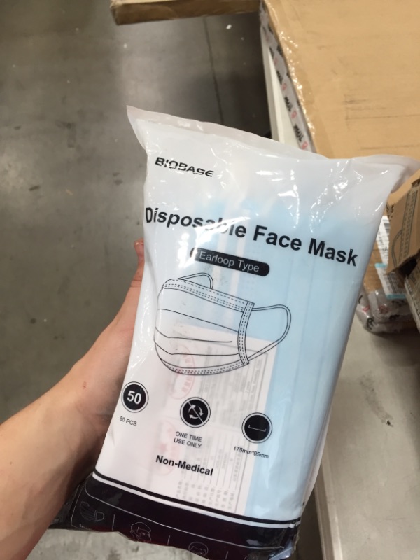 Photo 1 of Disposable Facemask 50Pack  2 PACKS