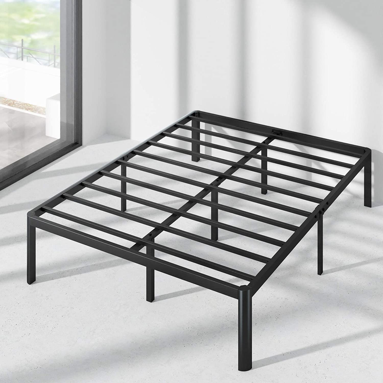 Photo 1 of Zinus Van 16 Inch Metal Platform Bed Frame with Steel Slat Support  Mattress Foundation King