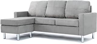 Photo 1 of Modern Sectional SofaSmall Space Reversible Configurable Couch Grey Microfiber