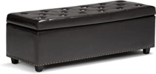 Photo 1 of FAUX LEATHER STORAGE OTTOMAN  BROWN