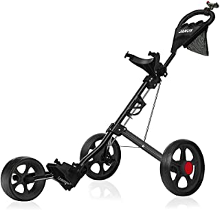 Photo 1 of JANUS Golf Push Cart Golf cart for Golf Clubs Golf Pull cart for Golf Bag Golf Push carts 3 Wheel Folding Golf