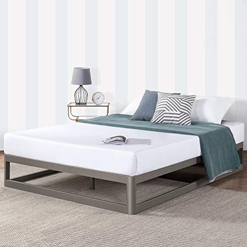 Photo 1 of Mellow Metal Platform Bed Frame WHeavy Duty Steel Slat Foundation Queen Grey