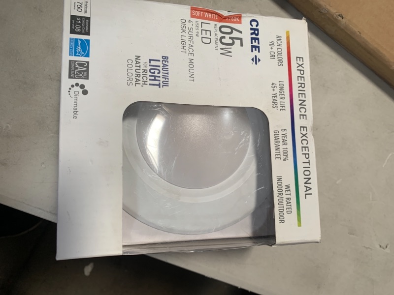 Photo 1 of 65W Equivalent 4 in Matte Integrated LED Disk Light Recessed Trim