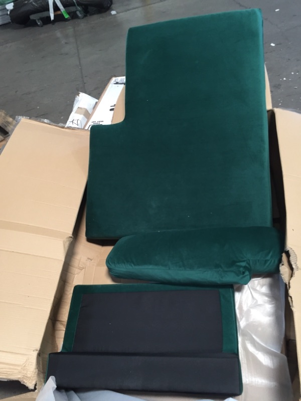 Photo 1 of AMANDA MODERN VELVET GREEN LARGE SECTIONAL SOFA WITH GOLD LEGS
BOX 1 OF 2