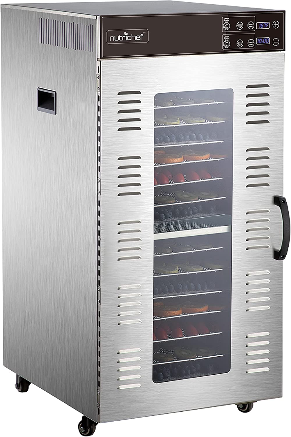 Photo 1 of NutriChef Electric Food Dehydrator Machine  2000Watt Premium MultiTier Meat Beef Jerky Maker FruitVegetable Dryer w 20 Shelf Stainless Steel Trays Digital Timer Temperature Control  NCFD20S