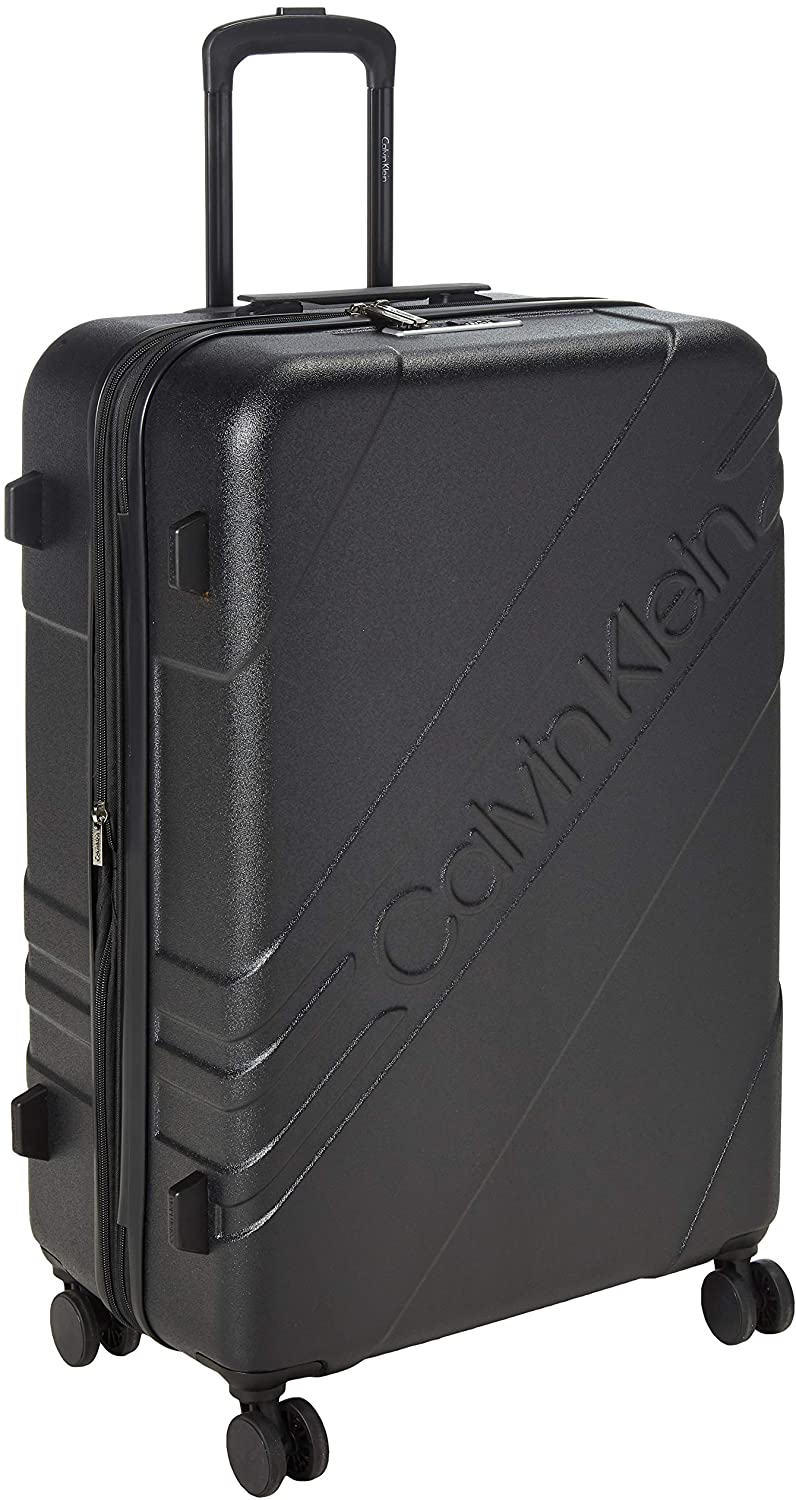 Photo 1 of Calvin Klein Cheer Hardside Spinner Luggage with TSA Lock Black 28 Inch