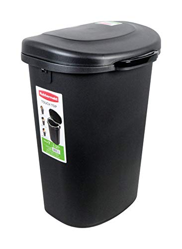 Photo 1 of Rubbermaid 13 gal Black Touch Top Wastebasket