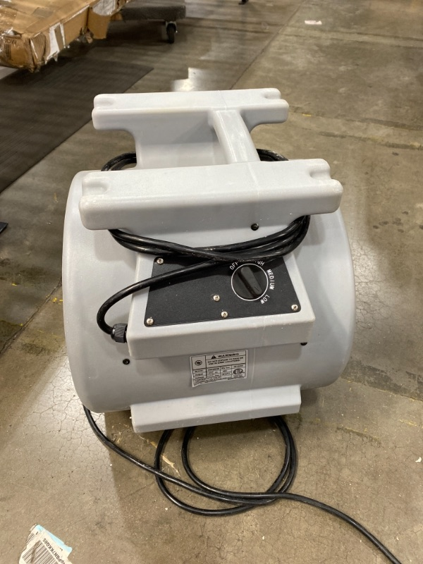 Photo 1 of Soleaire Super Monsoon SASM1HPGY Air Mover Blower Fan Carpet Dryers for Professional Carpet Cleaner Janitoral Floor Dryer Services 1 HP CE Certified Water Damage Flood Restoration Equipment Gray
