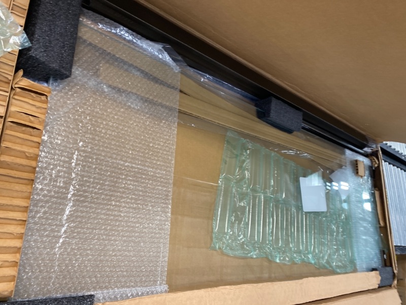 Photo 1 of 63 x 23 In Frameless Sliding Door For Tub Or Shower 316 Glass Including Metal Railing PARTS ONLY