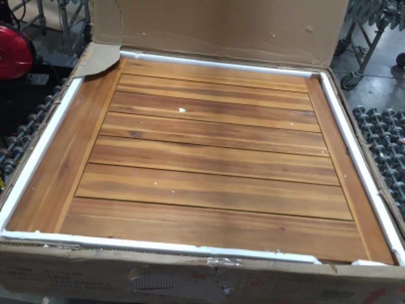 Photo 1 of DellaTeak Finish Rectangle Wood Outdoor Dining Table