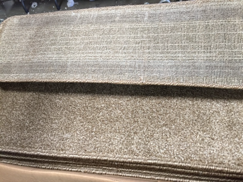 Photo 2 of Natural Area Rugs Dark Beige Canyon DIY Pet Friendly Polyester Carpet Stair TreadsRugs 9 x 29 13