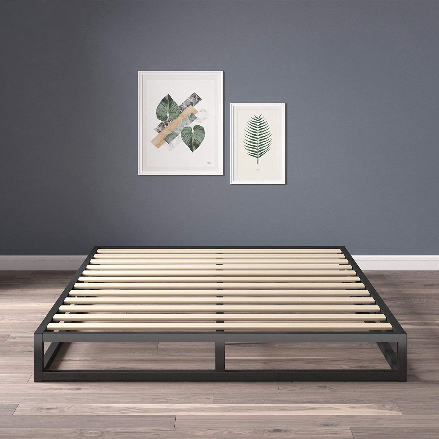 Photo 1 of ZINUS Joseph Metal Platforma Bed Frame  Mattress Foundation  Wood Slat Support  No Box Spring Needed  Sturdy Steel Structure King