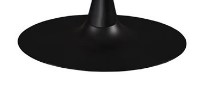 Photo 1 of MATTE BLACK METAL BASE FOR MERIDIAN FURITURE TULIP COLLECTION MODERN CONTEMPORARY ROUND FAUX MARBLE TABLE TOP DINING TABLE SIZE  36 WIDE MATTE BLACK METAL BASE PREVIOUSLY OPENED NEW HARDWARE INLUDED MODEL 973T