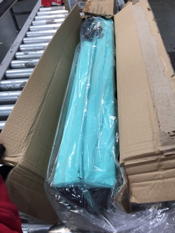 Photo 1 of 8ft Balance Beam Folding Floor Gymnastics Equipment PU Leather for Kids AdultsNon Slip Rubber Base Gymnastics Beam for Training PracticeProfessional Home Training COLOR TEAL PREVIOUSLY OPENED NEW SLIGHT COSMETIC DAMAGE