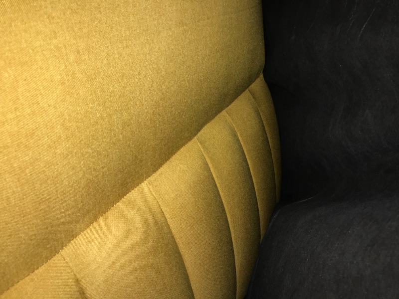 Photo 2 of Novogratz Brittany Sofa Futon  Premium Upholstery and Wooden Legs  Mustard NEW NO MANUEL OR HARDWARE