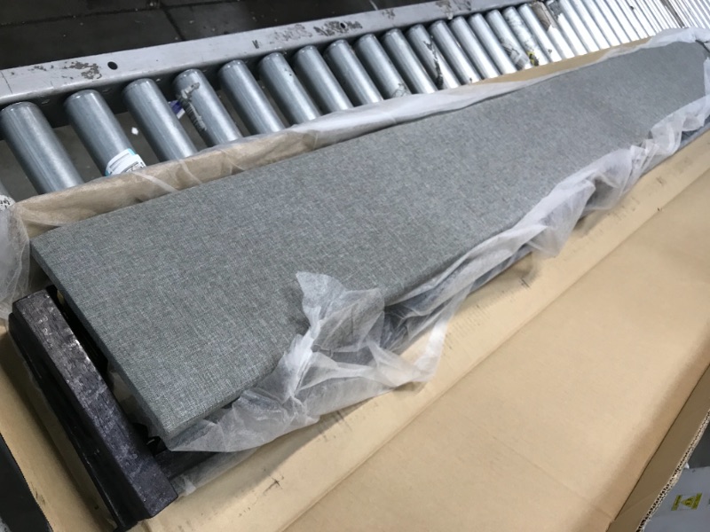 Photo 1 of Ashley Furniture Signature Design  Dolante Upholstered Bed  King Size  Complete Bed Set in a Box  Contemporary Style Checker  Gray
INCOMPLETE BOX 3 OF 3 ONLY SIDE RAIL ONLY