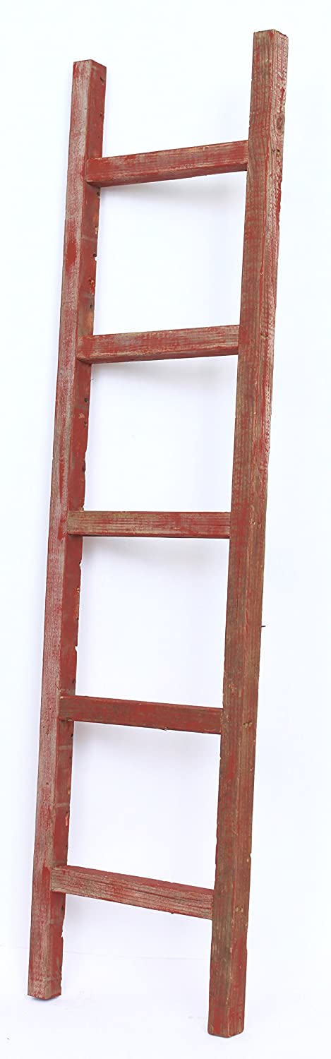 Photo 1 of BarnwoodUSA Rustic Farmhouse Decorative Ladder  Our 5 ft Ladder can be Mounted Horizontally or Vertically and is Crafted from 100 Recycled and Reclaimed
WOOD IS SPLINTERED REFER TO PHOTO