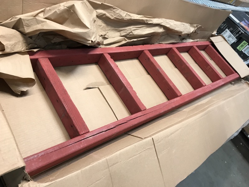 Photo 1 of BarnwoodUSA Rustic Farmhouse Decorative Ladder  Our 5 ft Ladder can be Mounted Horizontally or Vertically and is Crafted from 100 Recycled and Reclaimed
WOOD IS SPLINTERED REFER TO PHOTO