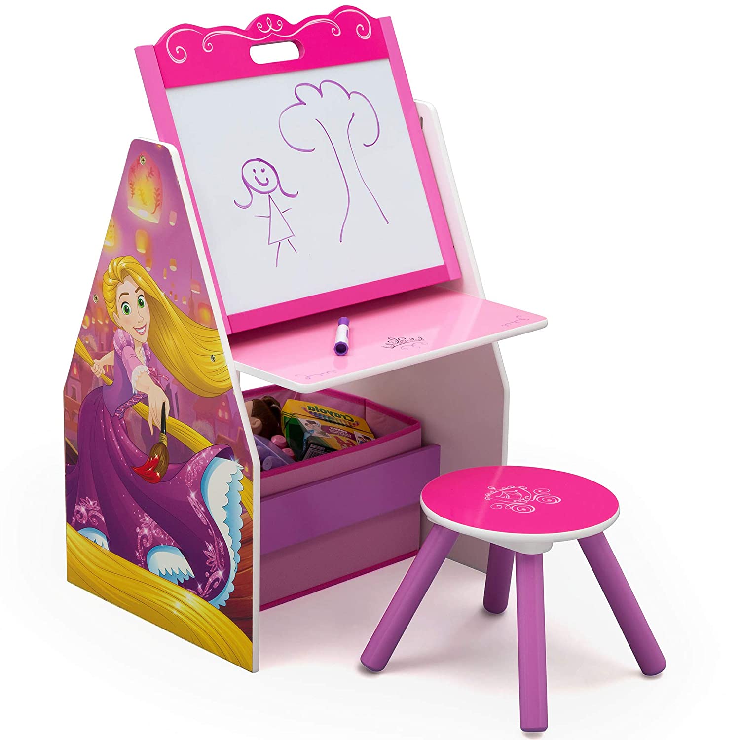 Photo 1 of Delta Children Kids Easel and Play Station  Ideal for Arts  Crafts Drawing Homeschooling and More Disney Princess