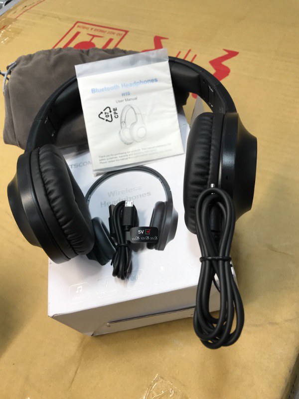 Photo 1 of Active Noise Cancelling Headphones HROEENOI JZ02 Bluetooth Headphones Wireless Over Ear Headphones with CVC 80 Microphone Deep Bass Headset 40 Hours Playtime for Travel Work TV Phone  Black
ACTUAL HEADPHONES DIFFERENT FROM STOCK PHOTO