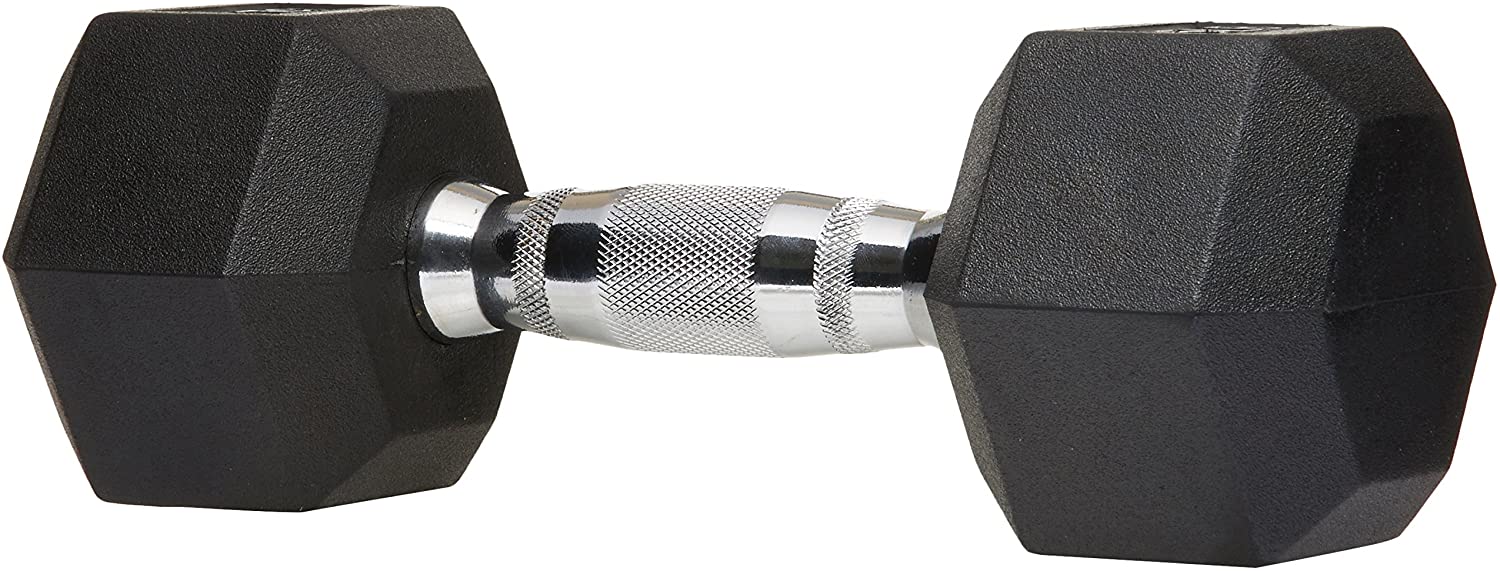 Photo 1 of Amazon Basics Rubber Encased Hex Dumbbell Hand Weight 40 LB
