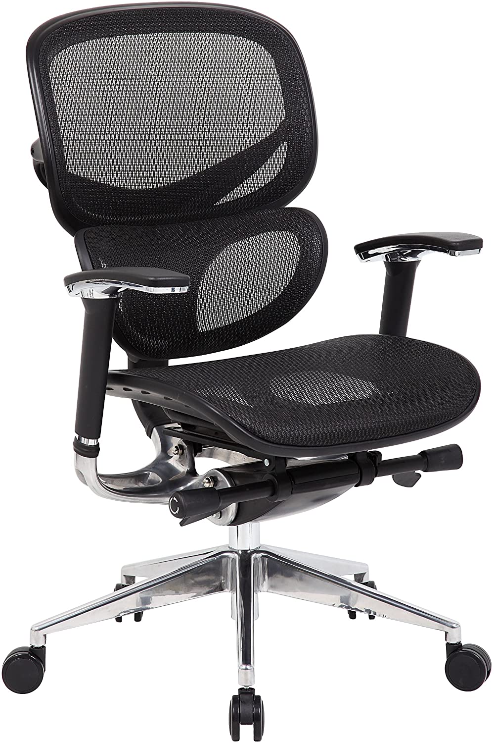 Photo 1 of USED
SEE last pictures for damage
Boss Office Products Multi Function Mesh Chair in Black 27 x 27 x 39 inches