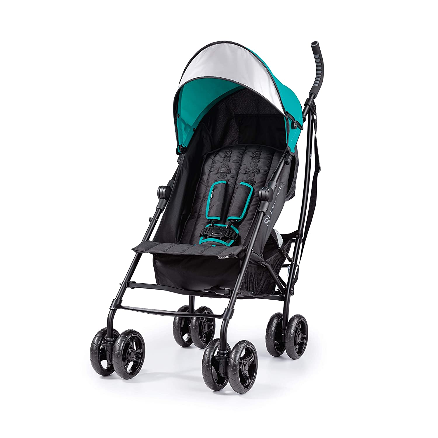 Photo 1 of Summer 3Dlite Convenience Stroller Teal  Lightweight Stroller with Aluminum Frame Large Seat Area 4 Position Recline Extra Large Storage Basket