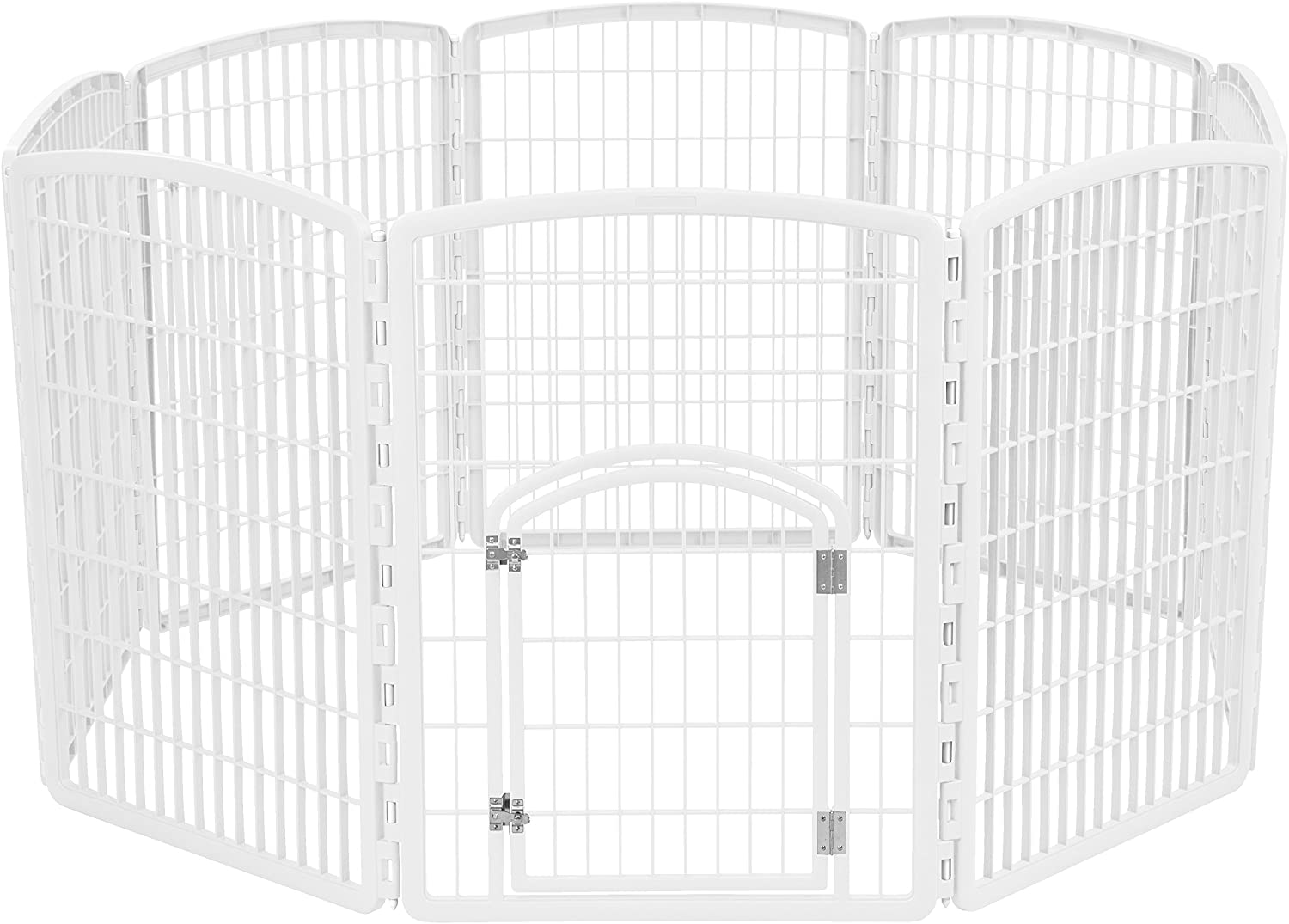 Photo 1 of IRIS USA 8Panel Pet Playpen with Door 34Inch Exercise Dog Pen INCOMPLETE 6 PANELS ONLY