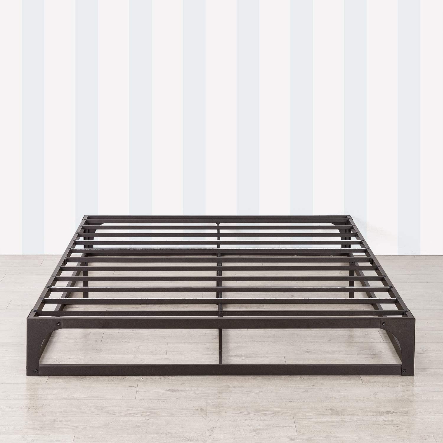 Photo 1 of Mellow 9 Inch Metal Platform Bed Frame wHeavy Duty Steel Slat Mattress Foundation Size  King Black