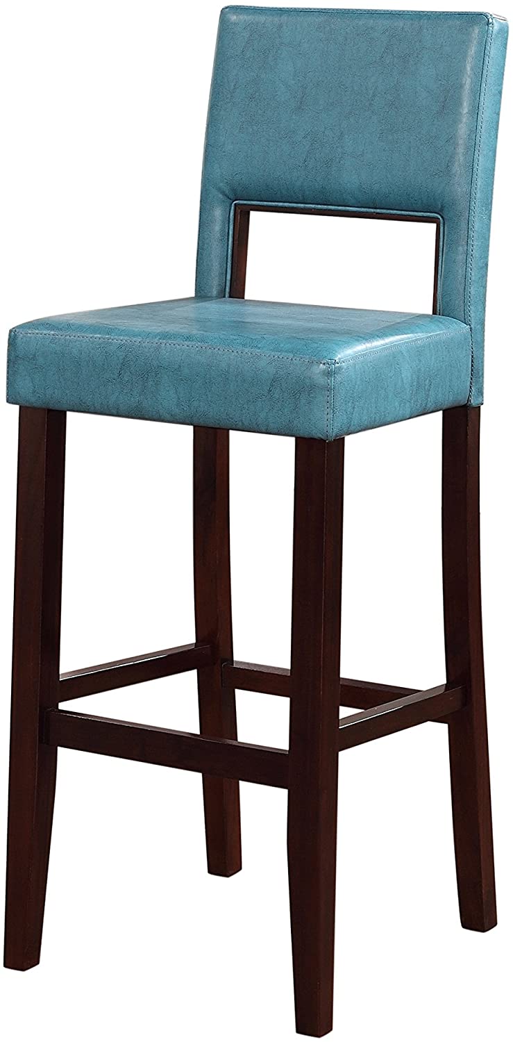 Photo 1 of Linon Vega Bar Stool 19 W x 20 D x 445 H inches Blue