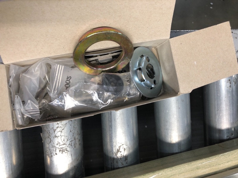 Photo 3 of Baldwin Nautica Single Cylinder Front Door Handleset Featuring SmartKey Security in Satin Nickel Prestige Series with Traditional Door Hardware and Tobin Lever

//MISSING COMPONENTS
