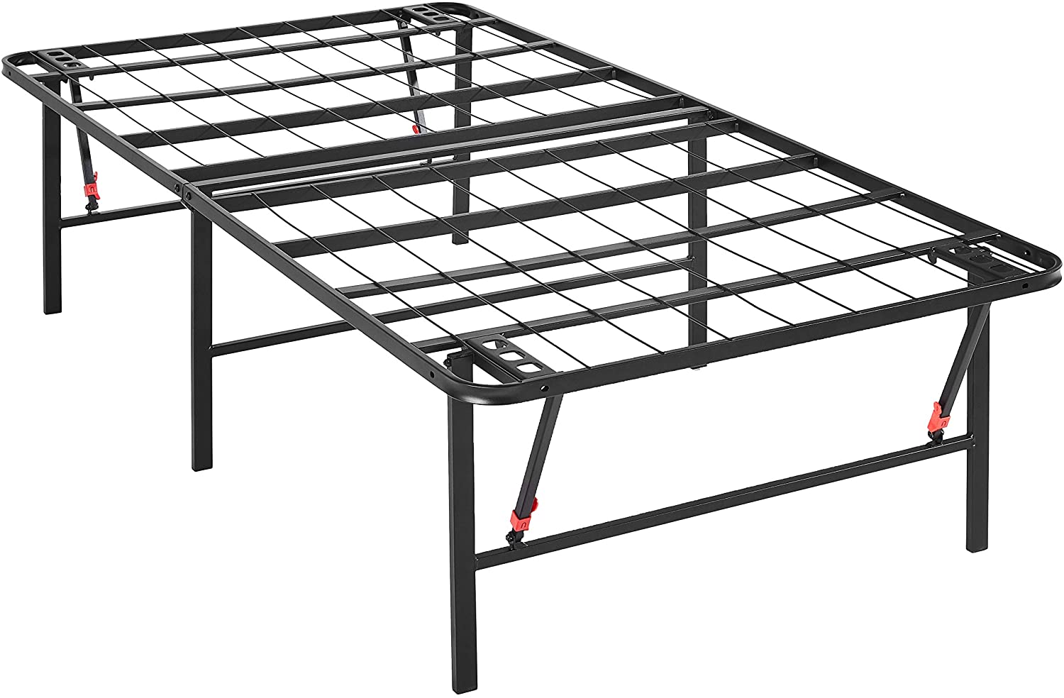 Photo 1 of Amazon Basics Foldable 18 Black Metal Platform Bed Frame with ToolFree Assembly No Box Spring Needed  Twin


used