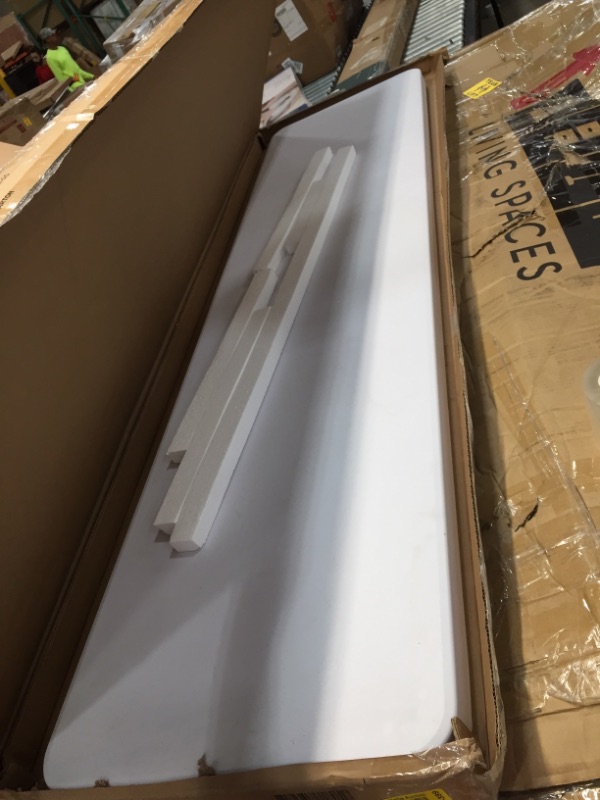 Photo 1 of Flash Furniture Plastic Folding Training Table 29H x 18W x 72D Granite White